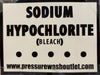 Sodium Hypochlorite Sticker