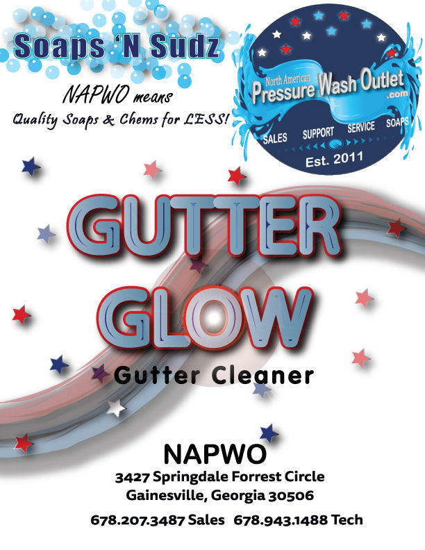 Gutter cleaning soap is available at North American Pressure Wash Outlet