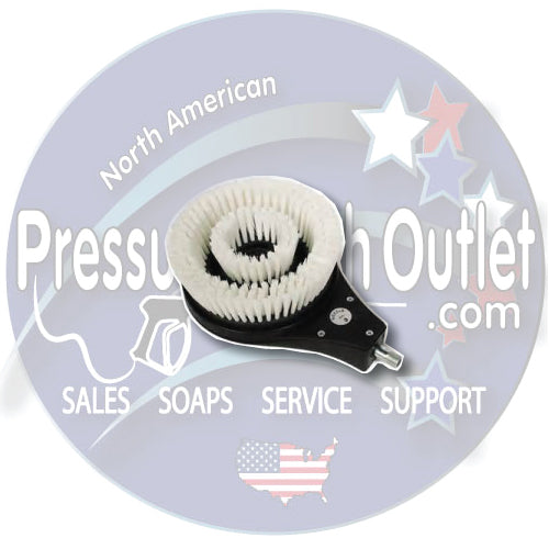 Rotating pressure wash brushes available at North American Pressure Wash Outlet